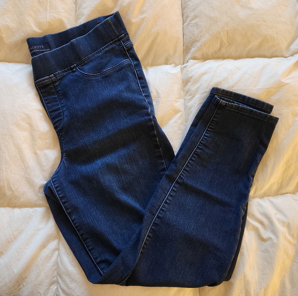 Talbots Women's Dark Indigo Pull-On Skinny Jeans